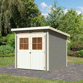 Abri de jardin en bois vitrifié gris 19mm 4.62m² Glücksburg 3 - Karibu Ma boutique